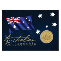 2020 Australian Citizenship AlBr $1 Perth Mint Coin in Card COA image
