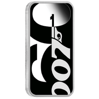 2022 James Bond 60 Years of Bond 1oz Silver Proof Coloured Rectangular Perth Mint Presentation Case & COA image