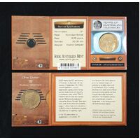 2006 50 Years of Australian Television Sydney "S" Mintmark Uncirculated RAMint Coin in Card image