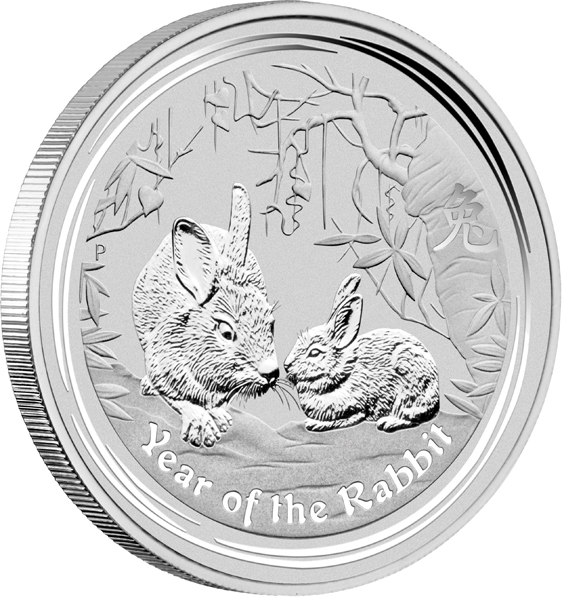 2011 Australian Lunar Series II: Year of the Rabbit 1oz .999 Silver