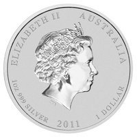 2011 Australian Lunar Series II: Year of the Rabbit 1 oz .999