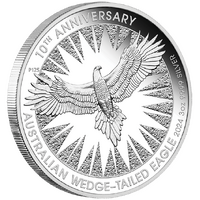 2024 Australian Wedge-Tailed Eagle 10th Anniversary 3oz Silver Proof Perth Mint Presentation Case & COA image