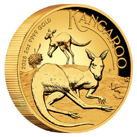 2025 Australian Kangaroo 2oz Gold High Relief Proof Perth Mint Presentation Case & COA image