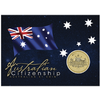 2025 Australian Citizenship AlBr $1 Perth Mint Coin in Card image