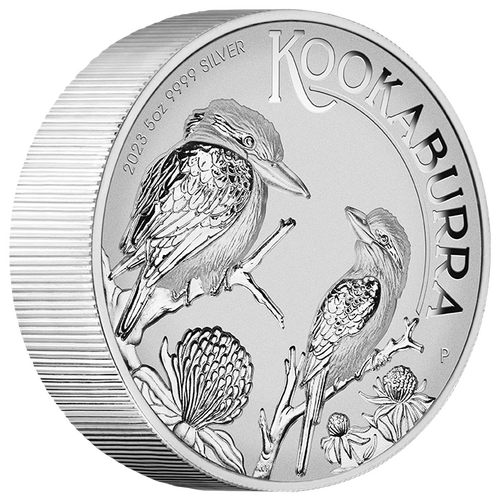 2023 Australian Kookaburra 5oz Silver Incused Perth Mint Presentation Case & COA