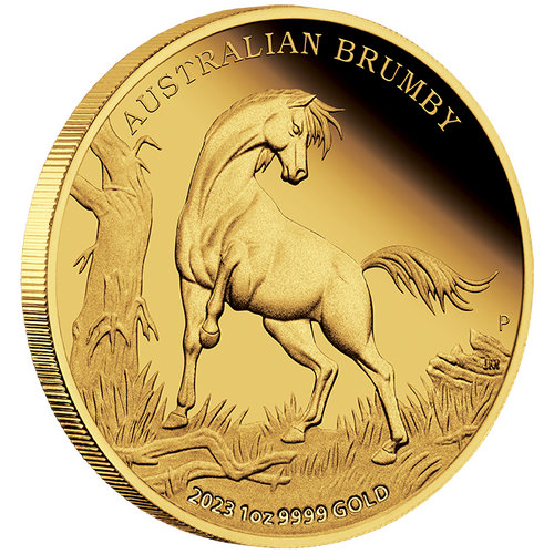 2023 Australian Brumby 1oz Gold Proof Perth Mint Presentation Case & COA