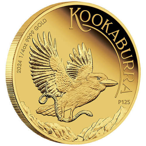 2024 Australian Kookaburra 1/4oz Gold Proof Perth Mint Presentation Case & COA