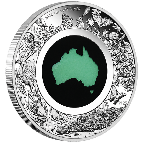 2024 Great Southern Land Chrysoprase 1oz Silver Proof Perth Mint Presentation Case & COA