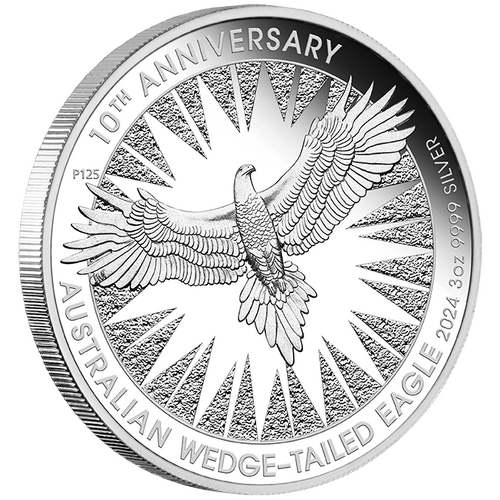 2024 Australian Wedge-Tailed Eagle 10th Anniversary 3oz Silver Proof Perth Mint Presentation Case & COA