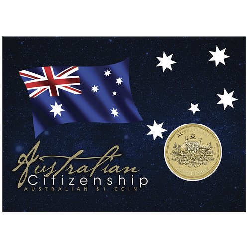 2025 Australian Citizenship AlBr $1 Perth Mint Coin in Card