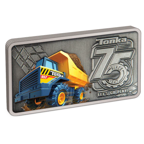 2022 Tonka 75th Anniversary 1oz Silver Proof Coloured NZ Mint Presentation Case & COA