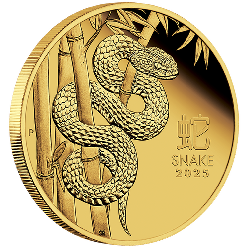 2025 Australian Lunar Series III Year of the Snake 1oz Gold Proof Perth Mint Presentation Case & COA